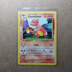 Charmeleon 24/102 Base Set Uncommon Pokemon Card WOTC 1999 - Image 1