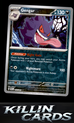 Reverse Holofoil Gengar 057/091 Pokemon Uncommon SV: Paldean Fates Card NM - Image 1