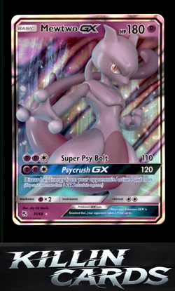 Mewtwo GX 31/68 Pokemon Ultra Rare Hidden Fates Card NM - Image 1