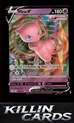 Mew V 113/264 Pokemon Ultra Rare SWSH08: Fusion Strike Card NM - Image 1