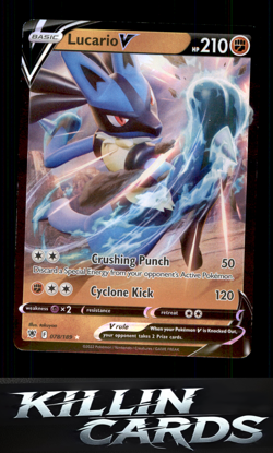 Lucario V 078/189 Pokemon Ultra Rare SWSH10: Astral Radiance Card NM - Image 1