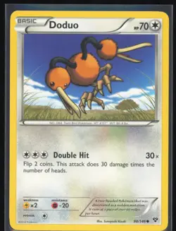 Doduo Regular Non Holo 98/146 Pokemon XY Base Set LP Pokemon Card - Image 1