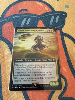 Setzer, Wandering Gambler Extended Art FOIL: Final Fantasy MTG: Commander 183 - Image 1