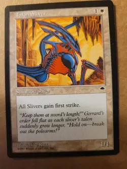 Talon Sliver MTG Tempest Magic The Gathering 1997 White PLAYED BULK DISCOUNT - Image 1