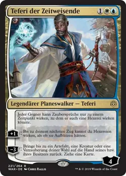 1X NM Teferi Time Raveler (Teferi der Zeitweisende) Foil GERMAN War of the Spark - Image 1