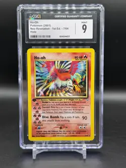 Pokemon Ho-Oh Neo Revelation 1st Edition Holo Rare 7/64 CGC 9 Mint English WOTC - Image 1