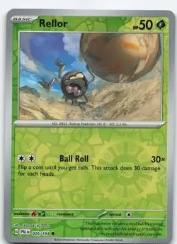 Rellor - 026/193 Common Reverse Holo SV02: Paldea Evolved NM Pokemon - Image 1