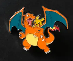 Charizard Pikachu Pokemon Pin Badge 2021 Celebrations UPC Ultra Premium Collect - Image 1