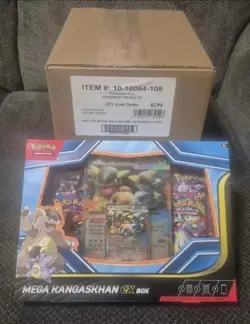 Pokemon TCG Mega Kangaskhan ex COLLECTION BOX CASE Factory Sealed 6 Boxes - Image 1