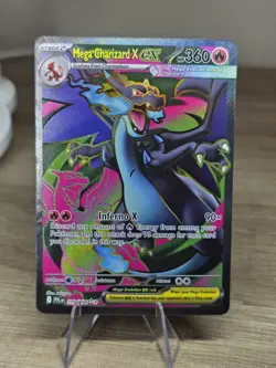 Pokemon TCG - Phantasmal Flames - Mega Charizard X Ex 109/094 SR Full Art NM - Image 3