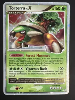 Pokemon TCG Torterra LV.X 122/130 Diamond & Pearl Holo Rare 2007 NM - Image 1