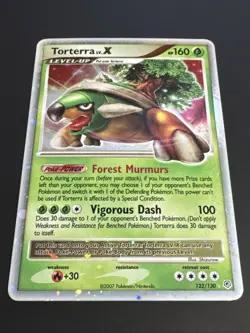 Pokemon TCG Torterra LV.X 122/130 Diamond & Pearl Holo Rare 2007 NM - Image 2