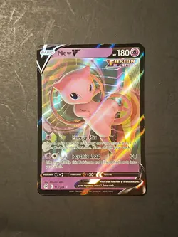 Pokemon TCG Mew V Fusion Strike 113/264 Holo Ultra Rare NM - Image 1