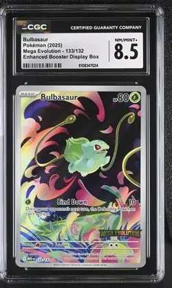 Bulbasaur *CGC 8.5* Illustration Rare *Mega Evolution Stamp* #133 *2025* Pokemon - Image 1
