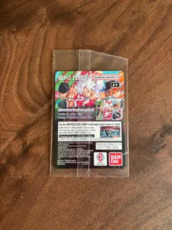 One Piece Monkey D. Duffy US Voyage College Promo Card (SEALED IN HAND) RARE - Image 2