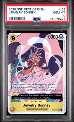 2025 ONE PIECE OP13-CARRYING ON HIS WILL #108 JEWELRY BONNEY PSA 10 - Image 1