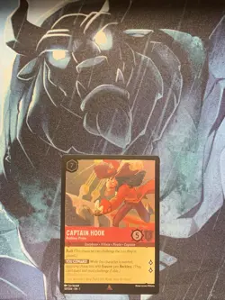 2023 Disney Lorcana Captain Hook Ruthless Pirate RARE FOIL 107/204 - Image 1