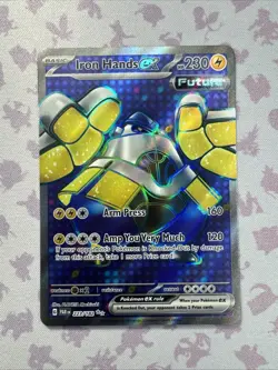 Iron Hands ex - 223/182 - Pokemon Paradox Rift Full Art Ultra Rare Card NM - Image 1