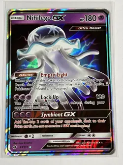 Nihilego GX - Crimson Invasion #49/111 Ultra Rare 2017 Pokemon Trading Card. - Image 1