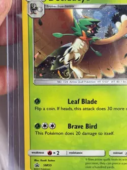 HD SWIRL 🌀 Decidueye (Cosmos Holo) SM Promos SM55 Pokemon Card NM - Image 2