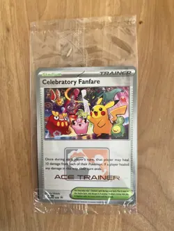 Pokemon TCG Celebratory Fanfare - Ace Trainer Reward Card Sealed - Image 1