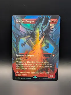 MTG - Balefire Dragon - FOIL BORDERLESS - Creature - CMM #697 - Mythic - Image 1