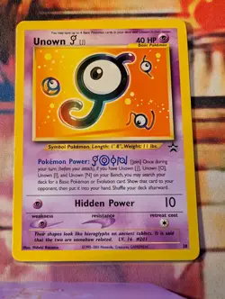 Unown [J] WOTC Black Star Promo 38 LP Pokemon - Image 1