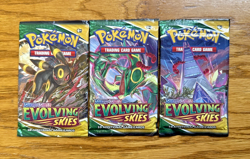Lot of THREE (3) Evolving Skies Pokemon Booster Packs! Brand New, Sealed! - Image 1