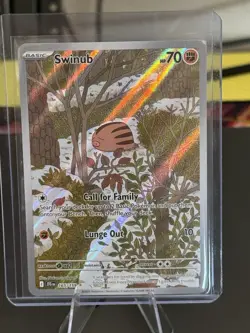 2025 Pokemon SV Journey Together Swinub 165/159 Illustration Rare IR Near Mint - Image 1