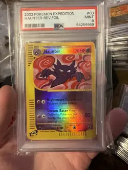 2002 Pokemon Expedition Haunter Reverse Holo Foil Mint PSA 9 - Image 1
