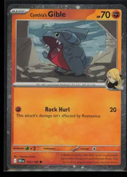 Cynthia's Gible 102/182 Pokemon Destined Rivals Cosmos Promo Common Near Mint - Image 1