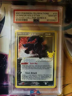 Pokemon- Graded 9-10 lot of 12, Bubble Mew, Pikachu in a felt hat, Umbreon star 636996769739 - Image 3