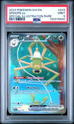 2023 POKEMON SVI EN-SCARLET & VIOLET SPECIAL ILLUSTRATION RARE SPIDOPS EX PSA 9 - Image 1
