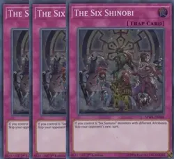 Yugioh - The Six Shinobi x 3 - 1st Edition Super Rare NM - Free Holographic Card - Image 1