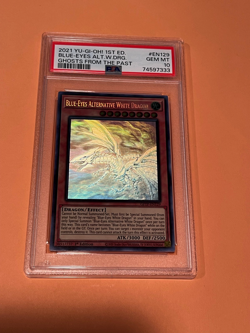 2021 YU-GI-OH! 1st Ed. Ghosts From The Past BLUE-EYES ALT WHITE DRAGON PSA 10 - Image 1