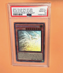 2021 YU-GI-OH! 1st Ed. Ghosts From The Past BLUE-EYES ALT WHITE DRAGON PSA 10 - Image 3