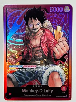 Monkey.D.Luffy ST01-001 One Piece Starter Deck 1 Straw Hat Crew MINT Foil - Image 1