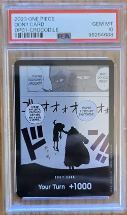 PSA 10 One Piece TCG Crocodile Don Card Alt Art DP-01 Gem Mint English 2023 Card - Image 1