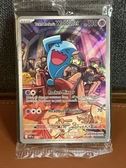 Pokemon Team Rocket’s Wobbuffet #203 Black Star Promo Card Sealed - Image 1