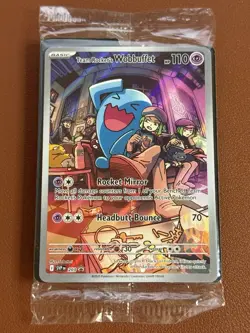 Pokemon Team Rocket’s Wobbuffet #203 Black Star Promo Card Sealed - Image 2