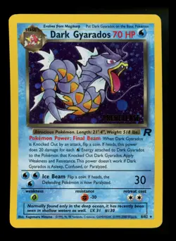 #8 Dark Gyarados 8/82 Team Rocket 2000 Holo Rare WOTC Prerelease Pokemon Card - Image 1