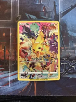 Pokemon Pikachu TCG Full Art Holo Card 160/159 SWSH Crown Zenith Secret Rare - Image 2