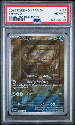 2023 PSA 10 Pokemon Paradox Rift Wimpod Illustration Rare IR 191/182 Card Gem - Image 1