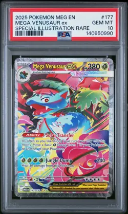 2025 POKEMON MEG EN-MEGA EVOLUTION #177 MEGA VENUSAUR EX PSA 10 - Image 1