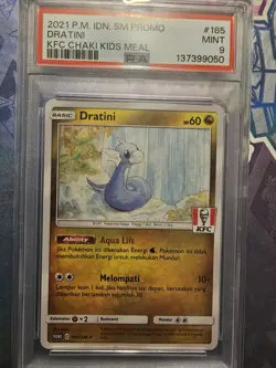Pokemon Dratini Promo Card 185/Sm-p KFC Kentucky Fried Chicken, PSA 9 - Image 1