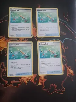Pokemon TCG Ordinary Rod 171/202 - Sword & Shield - Uncommon x4 - Image 1