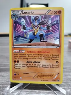 2012 Pokemon, B&W Next Destinies Promos, #64/99 Lucario, Cosmos Holo Rare Lp - Image 1