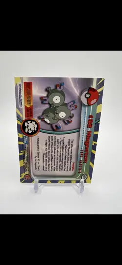 Magneton #82 Pokemon Topps 1999/2000 TV Animation Blue Logo - Image 2