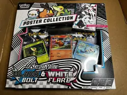 Pokemon TCG SV10.5 Black Bolt White Flare Unova Poster Collection Box Sealed New - Image 1