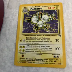 Pokemon TCG Magneton Fossil 26 Regular Unlimited Rare - Image 1